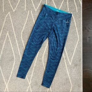 Spalding Teal and Navy Ankle Workout Leggings